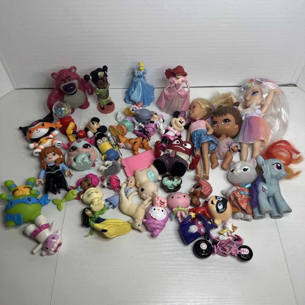 Girls Toys Junk Drawer Lot Figures Accessories More Disney Princess & More